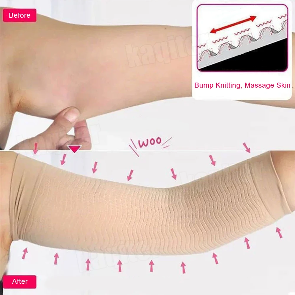 2Pcs Gewicht Verlust Kalorien Off Slim Arm Shaper Massage Hülse Abnehmen Wraps Arm Fett Brennen Wrap Bands Arm Hülse elastische