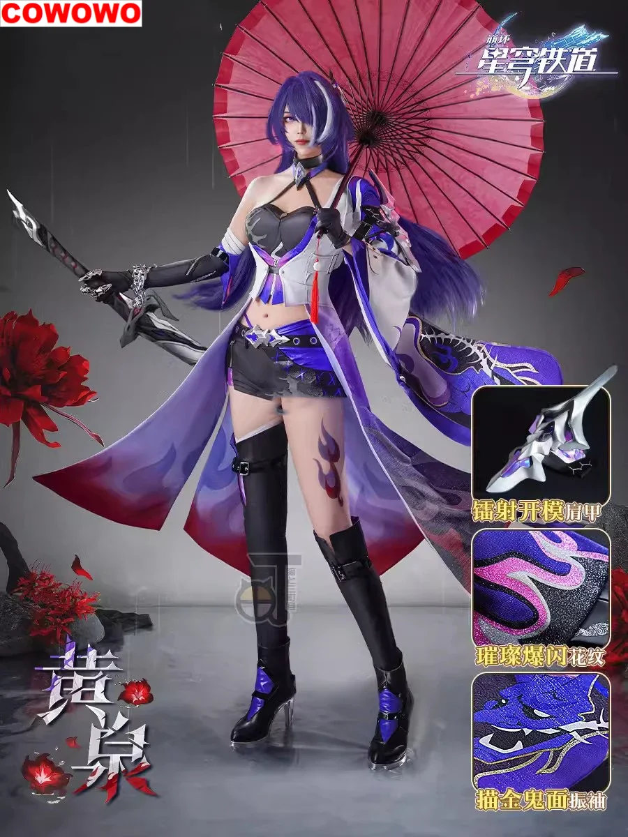 

COWOWO Honkai: Star Rail Acheron Game Suit Sexy Lovely Uniform Cosplay Costume Halloween Party Role Play Outfit Women