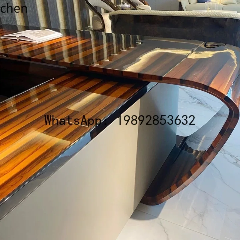 YFY  Solid Wood Office Desk Modern Study Writing Desk Computer Office High-End Desk