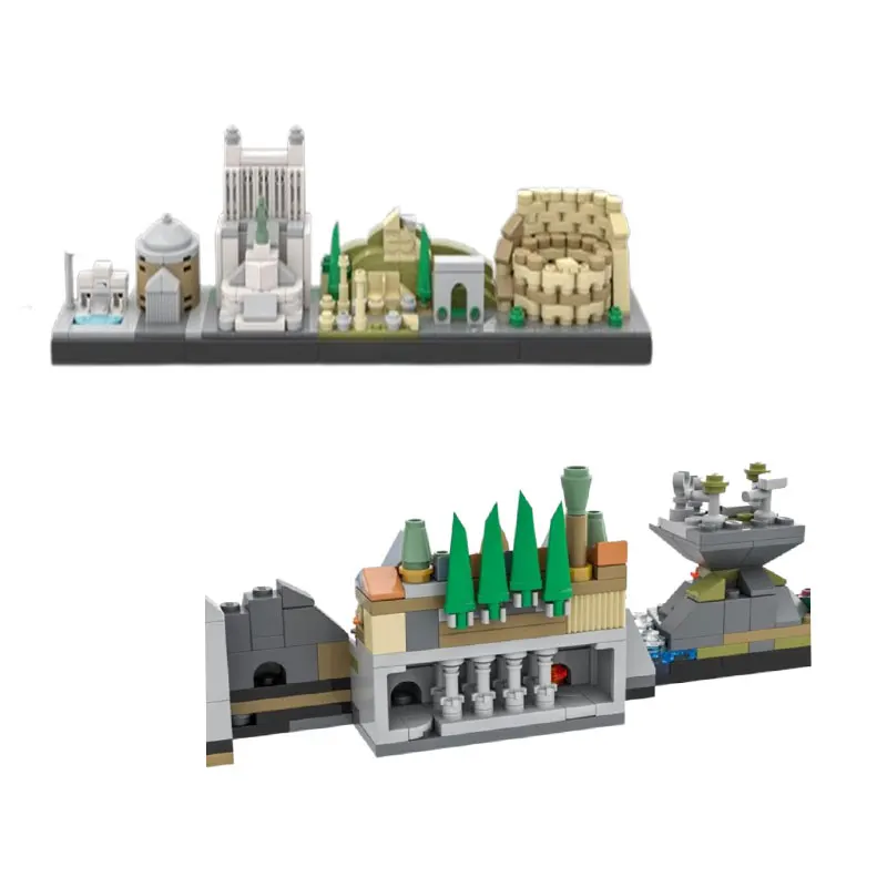 MOC-74761 65023 Creatieve Moderne Stad Architectuur Kleine Deeltjes Assemblage Bouwstenen Educatief Speelgoed Model Gift Set Ornamen