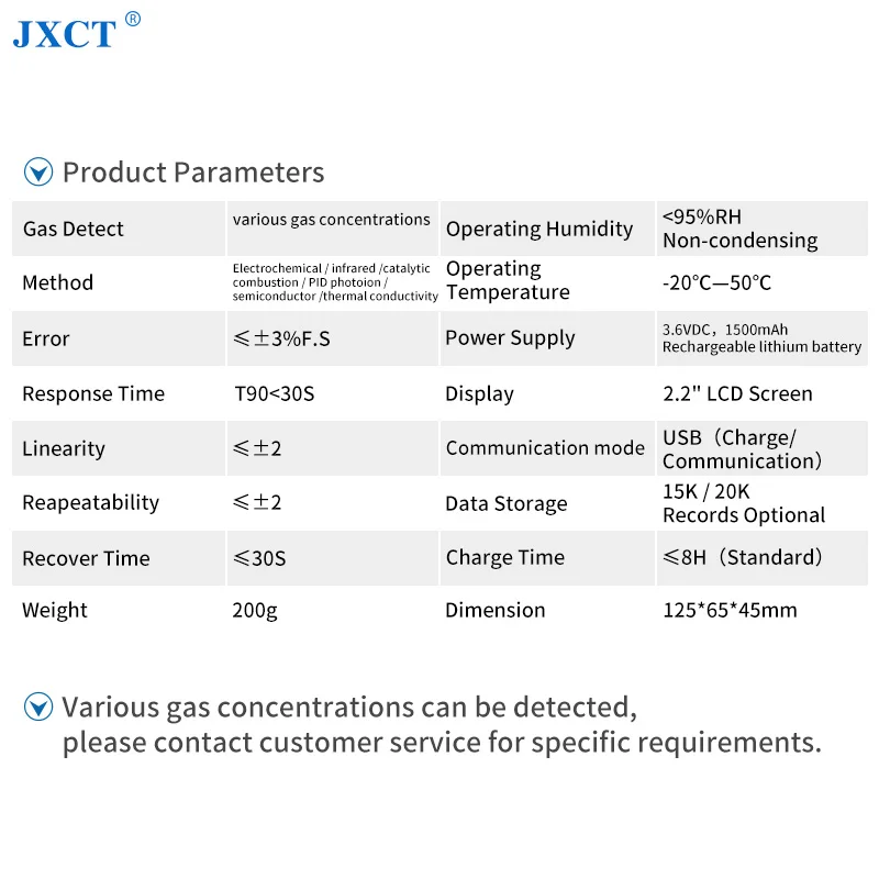 Portable Combustible Gas Leak Detector 0-100% LEL with Alert