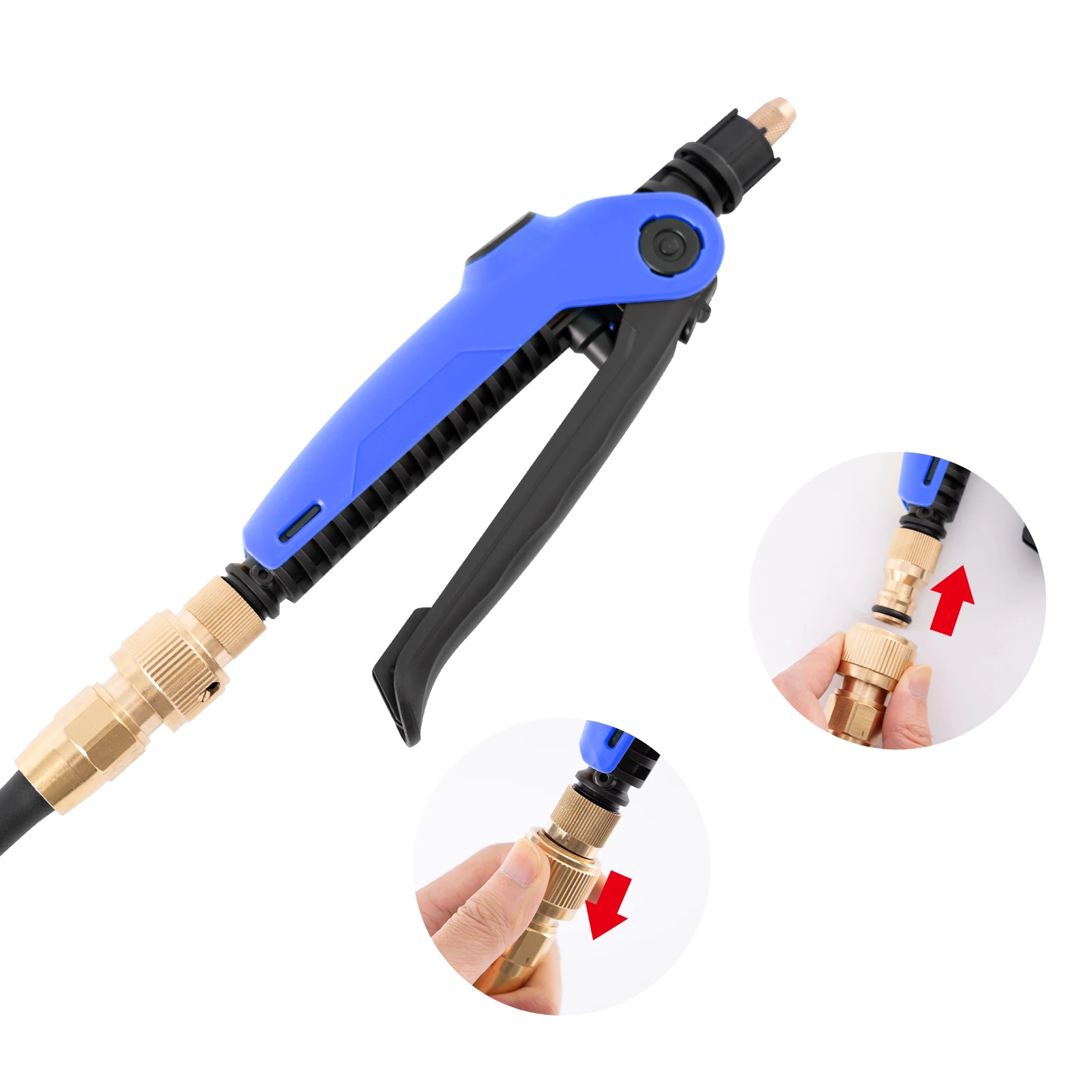 Adjustable Nozzle Water Sprayer Gun With Hose Universal Replacement Fit Car Wash Bucket Tank PPF Window Film Tinting Tool