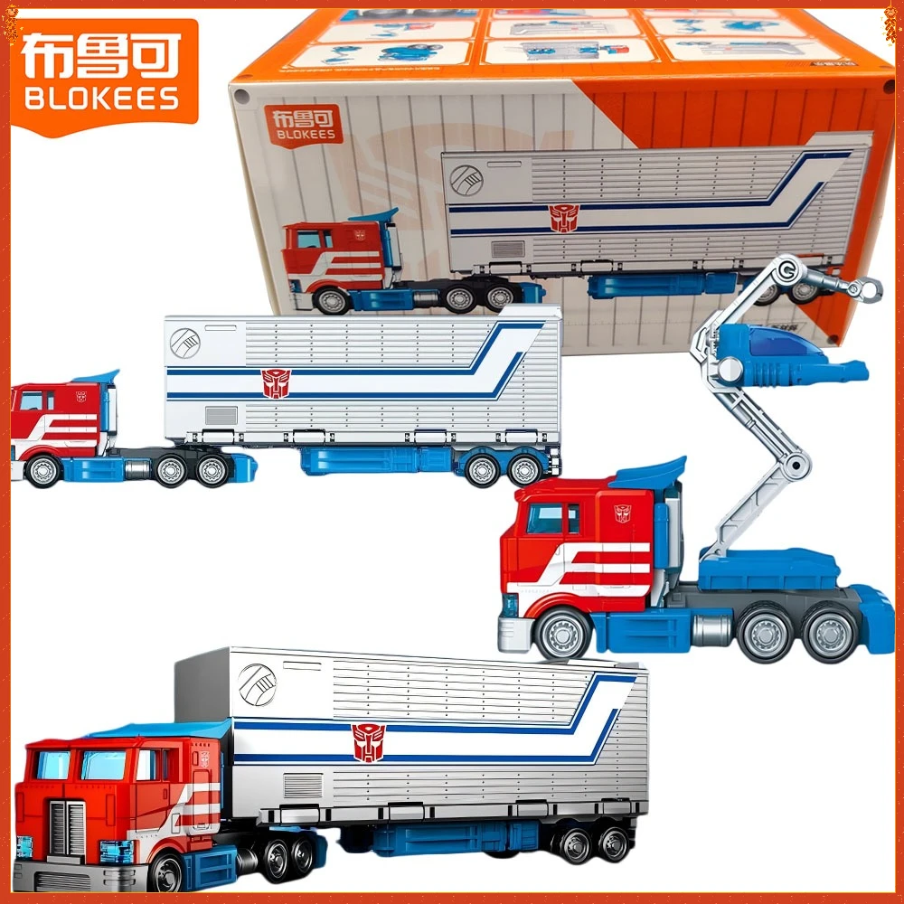 

BLOKEES Original Transformers Optimus Prime Carriage Action Figures Easy To Assemble and Modify Cartoon Model Toys Holiday Gift