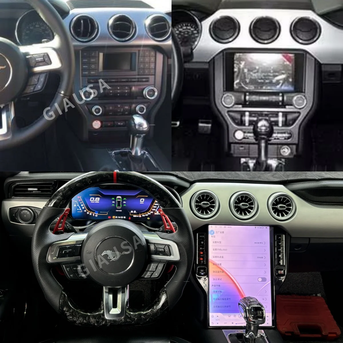 

IJNGF 14.5 inches For Ford Mustang (2015-2022) Car radio Android 14.0 Car Multimedia Player Android Auto GPS Navigation Unit BT