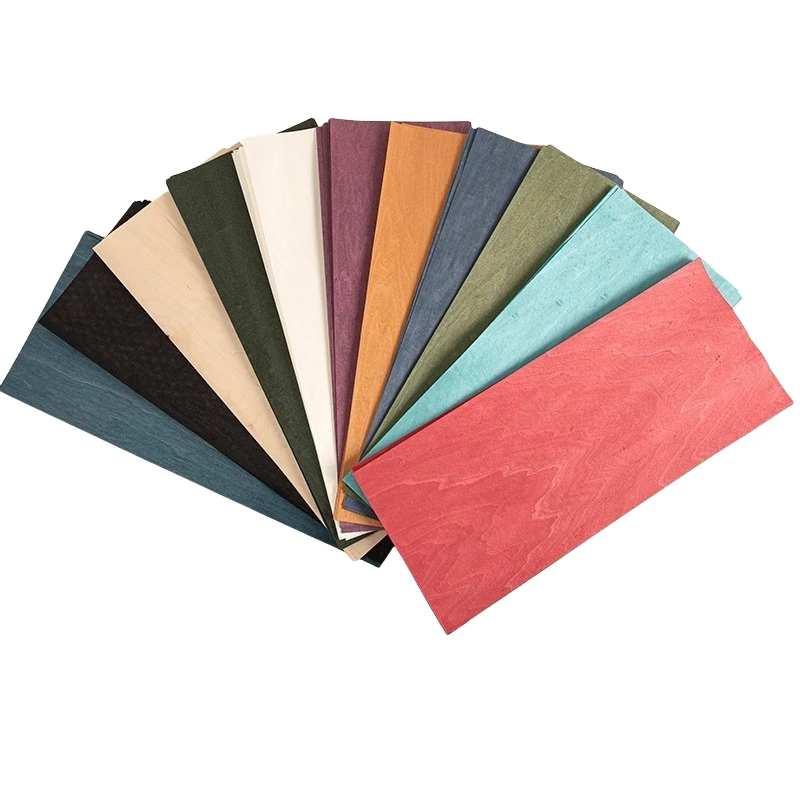 Natural Dyed Maple Wood Veneer for Model Crafting, Fingerboard, Marquetry & DIY Projects, Colored Thin Wood Sheets Vibrant Tones
