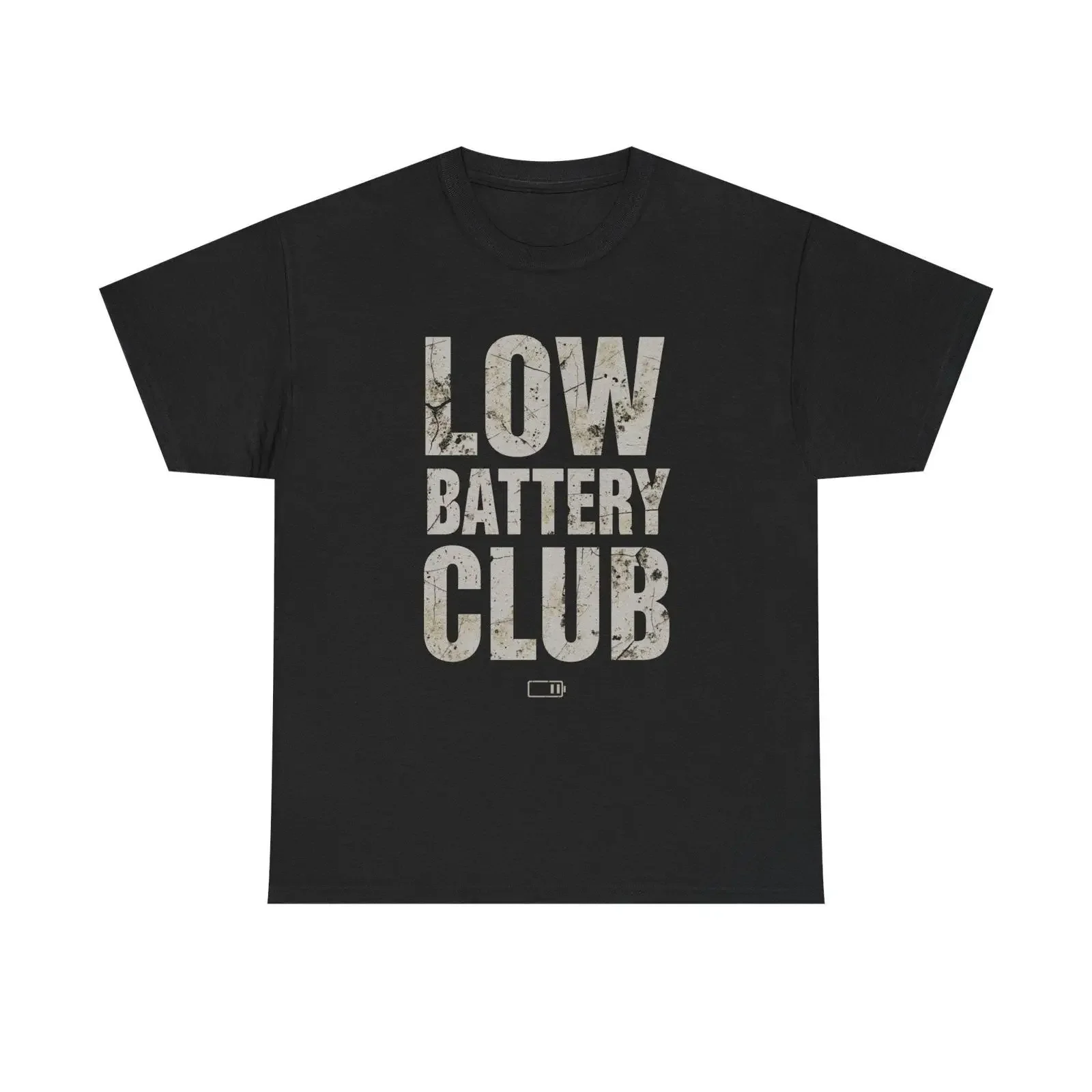 Low Battery Club T Shirt Funny IntroverT Social Minimalist StatemenT vintage Washed graphic fashion designer clothes