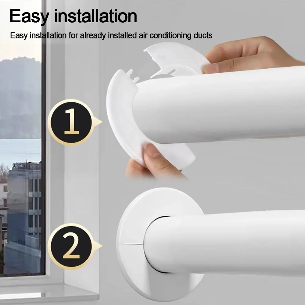 New Plastic Air Conditioning Pipes Cover Split Type White Hole Cover Plug Pipe Plug Cable Entry - view 3
