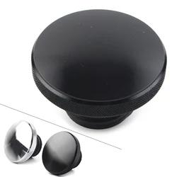 Motorcycle Vented Gas Cap Fuel Tank Cover For Harley Dyna Road King Heritage Softail 1982-up Aluminum Black/Chrome
