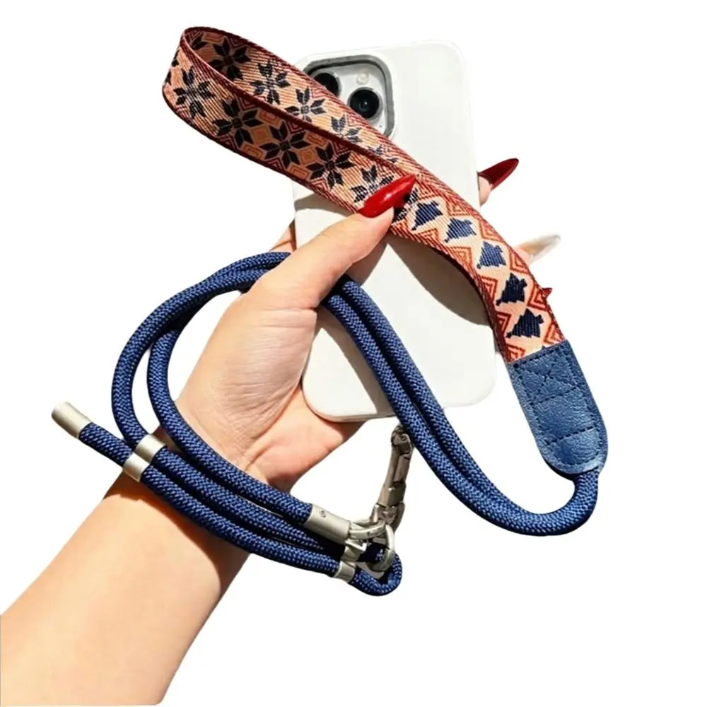 Tali Ponsel Universal yang Dapat Disesuaikan, Rotasi 360 Derajat, Pengait Logam, Tali Lanyard Anti Hilang, Tali Kalung Selempang untuk Casing Ponsel