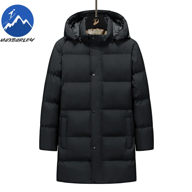 سترة Maxbarley الفاخرة للرجال من الجرافين بغطاء للرأس للعمل في الهواء الطلق معطف مقاوم للرياح مقاس كبير فضفاض للمشي لمسافات طويلة سترات شتوية مبطنة خفيفة الوزن