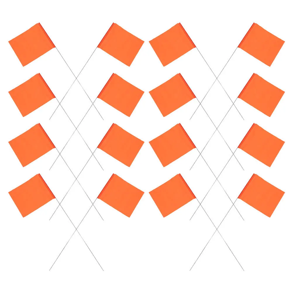 50pcs Marker Flags Yard: High Visibility Ground Marking For Garden Lawn Landscape Irrigation Construction Hand Held Flags On