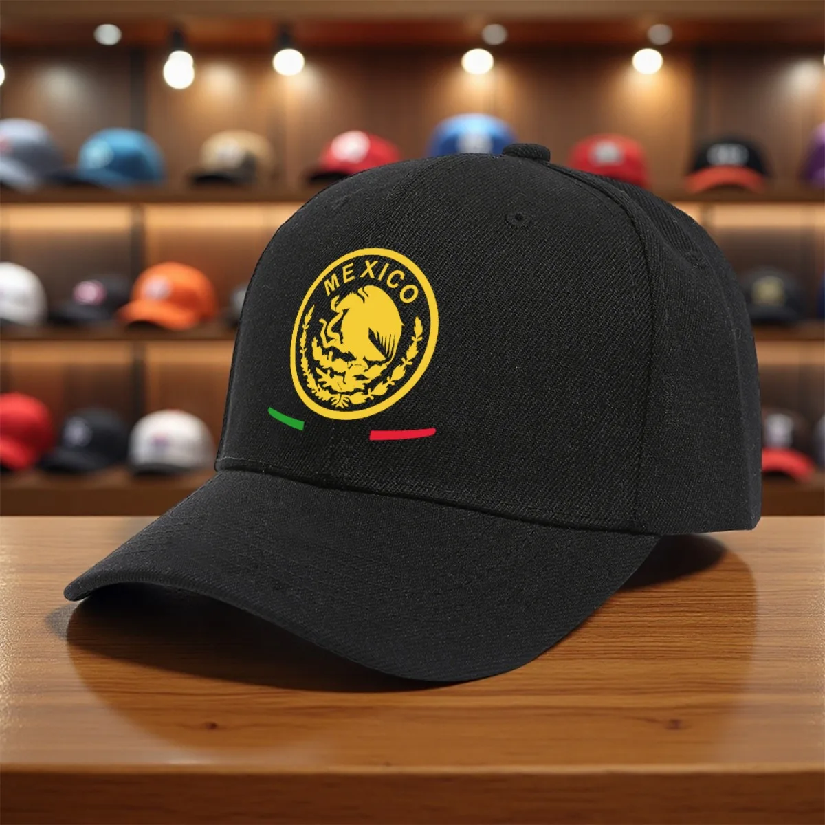 Mexico Yellow Green Logo Baseball Cap Peaked Cap Summer Hat Fashion Print Breathable Trendy UNISEX Available in Multiple Colors