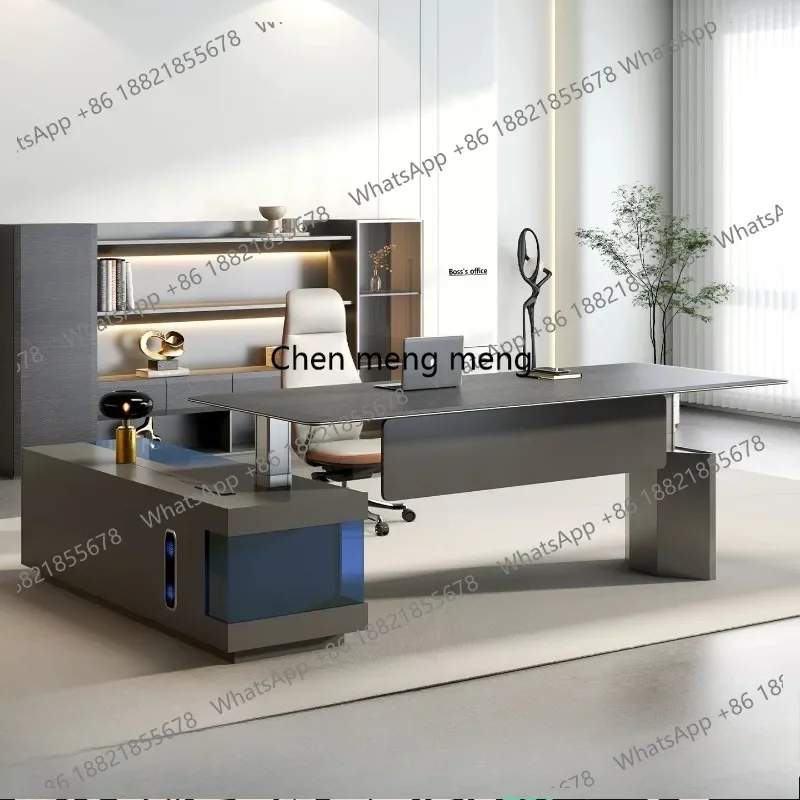 01A Office boss table, intelligent lifting table, light luxury president's office, simple and modern supervisor, large class des