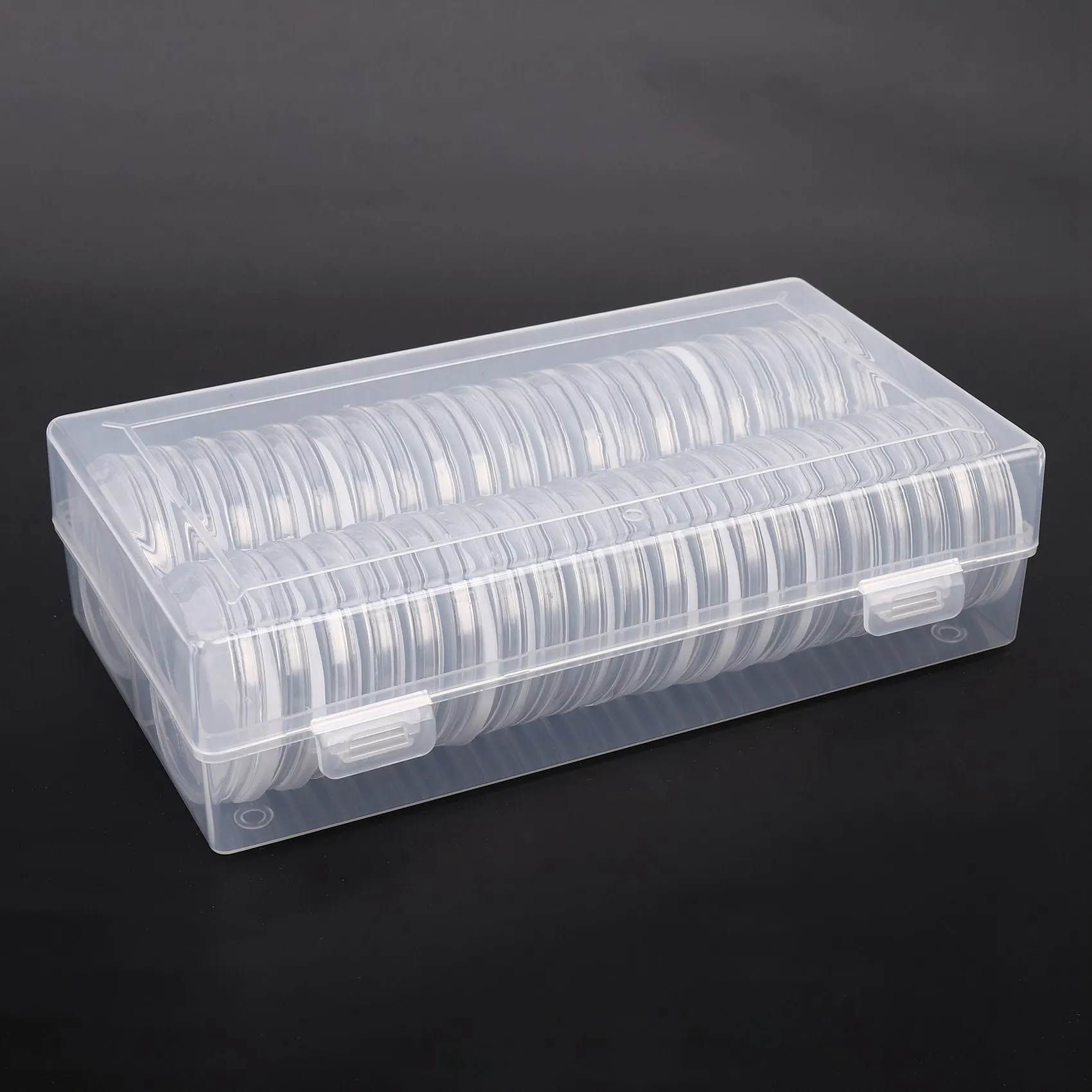 RMWIN-3X 46 Mm Coin Capsules Plastic Round Coin Holder Case And 7Sizes (16/20/25/27/30/38/46Mm) Protect Gasket