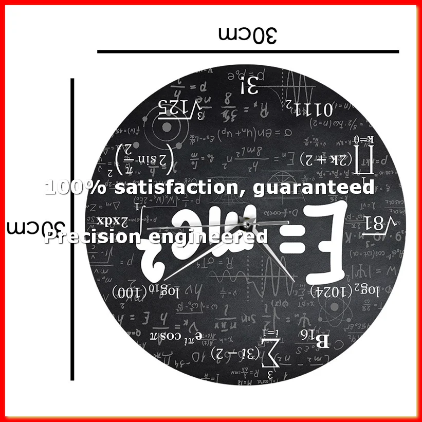 Reloj de pared con fórmula matemática de relatividad, regalo para profesores de física y científicos, decoración para el aula escolar-A23R