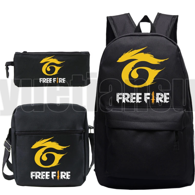 Hot Game Free Fire Backpack Women Cosmetic Bag Zipper Bag Pack Laptop Girl Travel bag Kids Pencil Case Children School Book bags