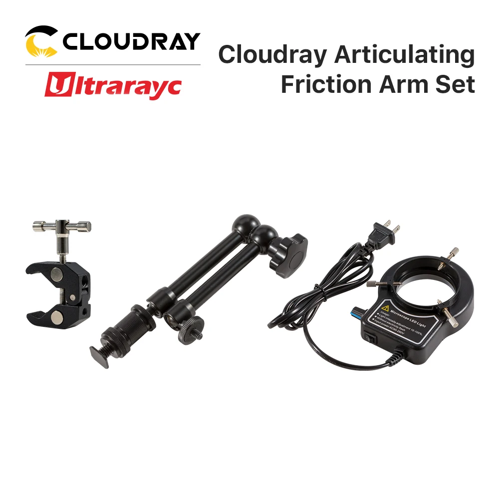 

Cloudray 360° Swivel Angle Mount Bracket & Adjustable LED Ring Light for Laser Marking Engraving Machine