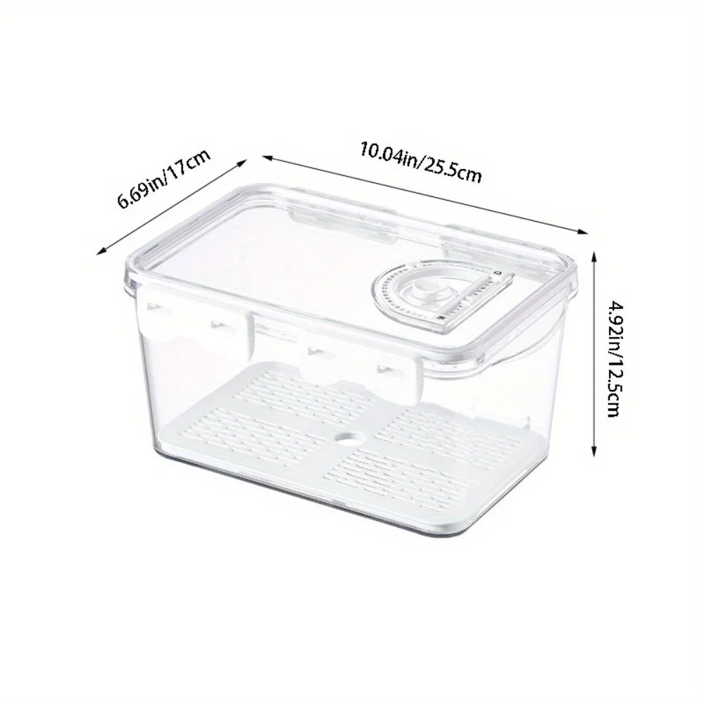 3 Size Airtight Bread Keeper Box, Rectangular Clear Loaf Bread Storage Container with Time Recording, Sealed Bread Storage Box