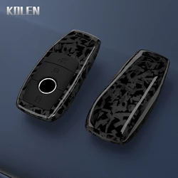 ABS Carbon Fiber Car Key Case Cover Shell For Mercedes Benz A C E S G Class GLC CLE CLA GLB GLS W177 W205 W213 W222 X167 AMG Fob