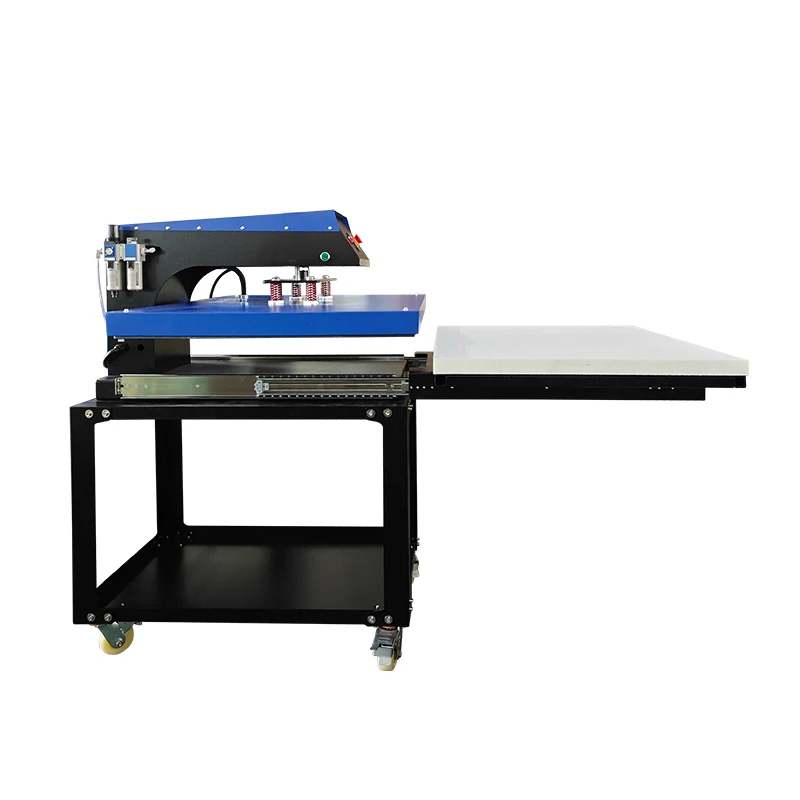 

Three-Size Pneumatic Heat Press | 50x70cm 60x80cm 80x100cm | Full Sliding Base Movable Worktable