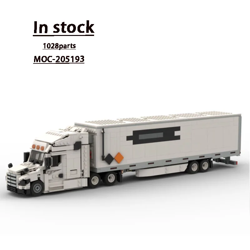 

MOC-205193WhiteNew ModelHeavy Duty Semi Trailer Truck Building Blocks Model1028Parts Boy Kids Birthday Building Blocks Toy Gifts