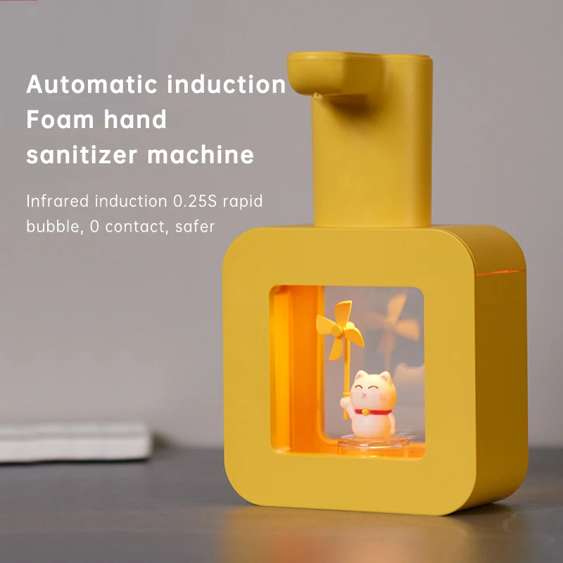 Wall Mountable Automatic Sensor Foam Soap Dispenser USB Charging Cartoon Foam Machine Smart Contactless Hand Sanitizer Machine