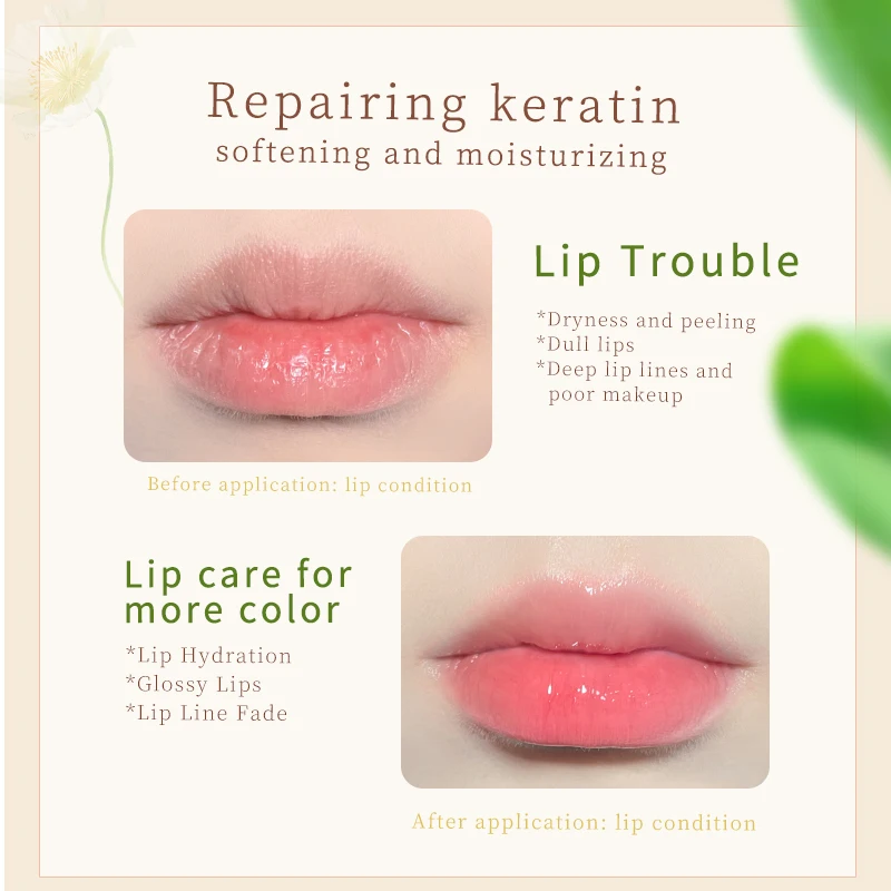 ゼリークリスタルフラワー口紅、長時間持続する栄養保湿荒れ防止リップクリーム、温度変色リップグロス
