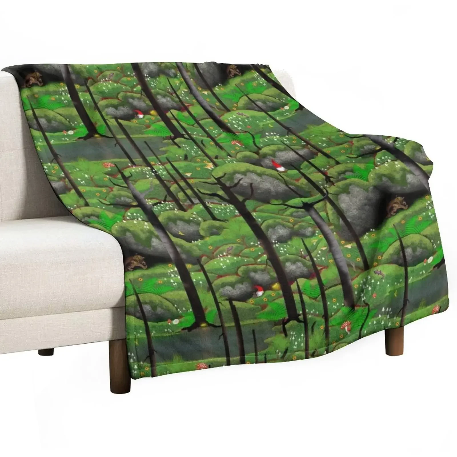 

Forest Magic: after the fire Throw Blanket Luxury Beautifuls Retros Blankets