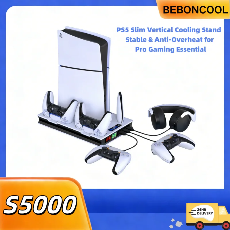 #7 Trending PS5 Vertical Stand With Fan Right Now