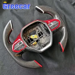 Customized Racing Carbon Fiber Car Steering Wheel Replacement For Peugeot 3008 Gt 4008 5008 2016 2017 2018 2019 2020 2021