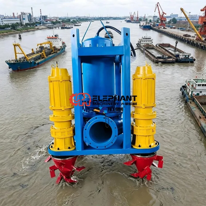 Industrial Submersible Dredge Pump, Hydraulic Sand Suction Slurry Pump with Wide Compatibility for River Waterway Renovation