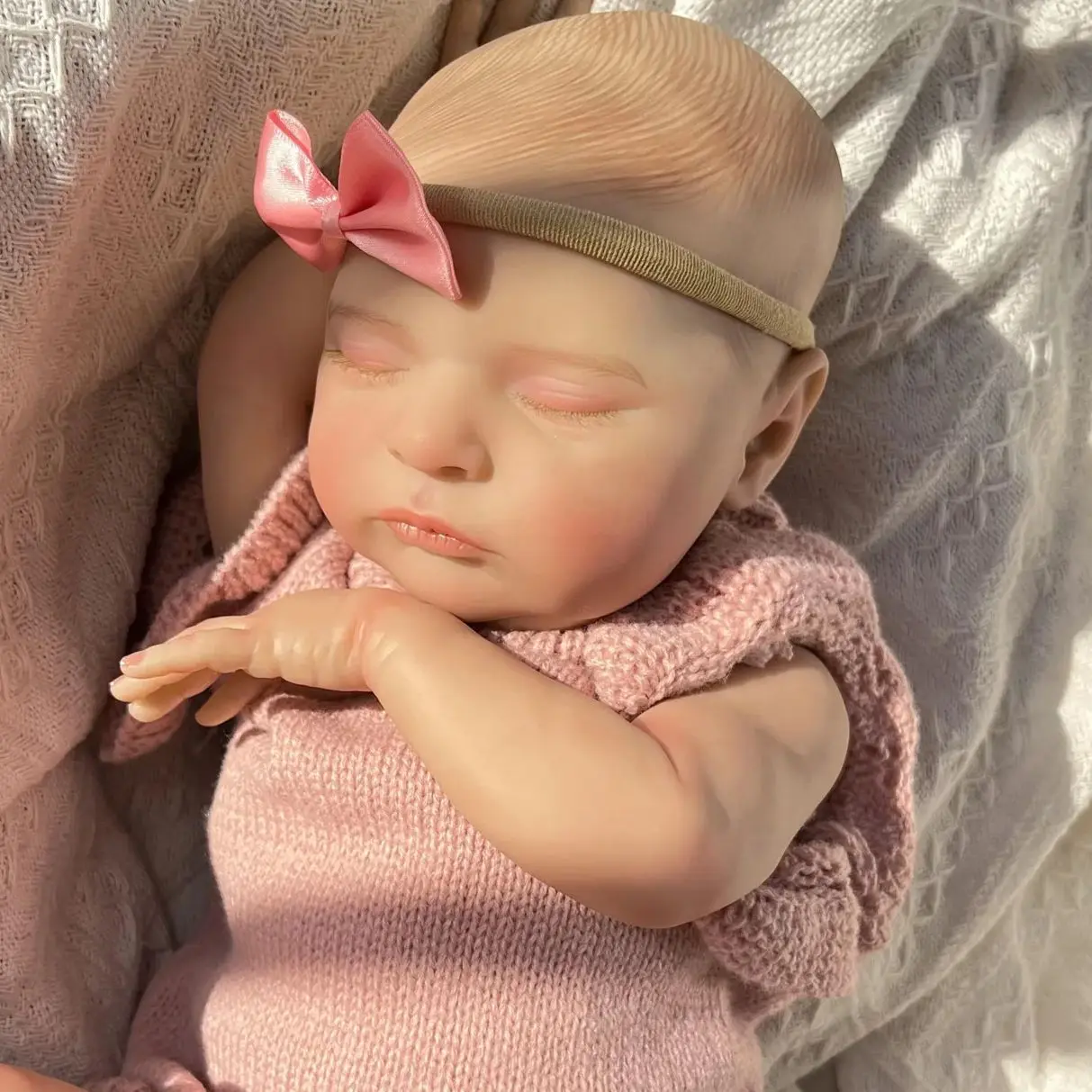 

Кукла BZDOLL 50 см, милая спящая кукла-реборн – 3D-кожа с видимыми венами, виниловые конечности, тканевое тело, отлично подходит для девочек и детского творчества