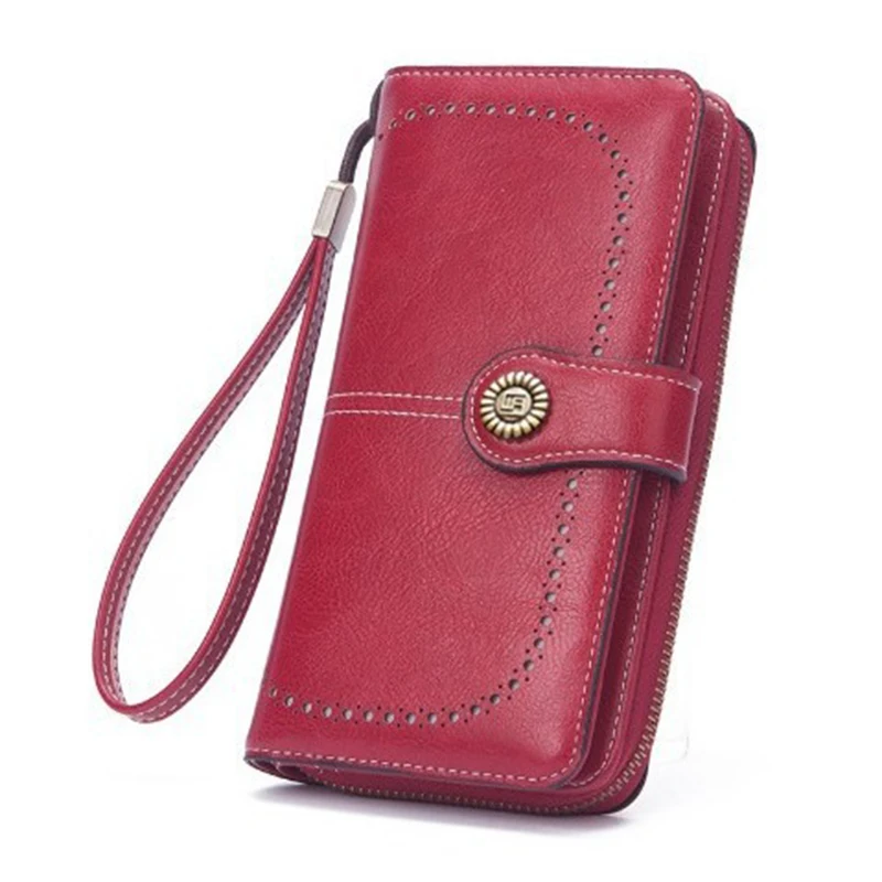 2025 Long Women's Wallet with Name Engraving Zipper Hasp Coin Pocket PU Leather Quality Female Purse Card Holder