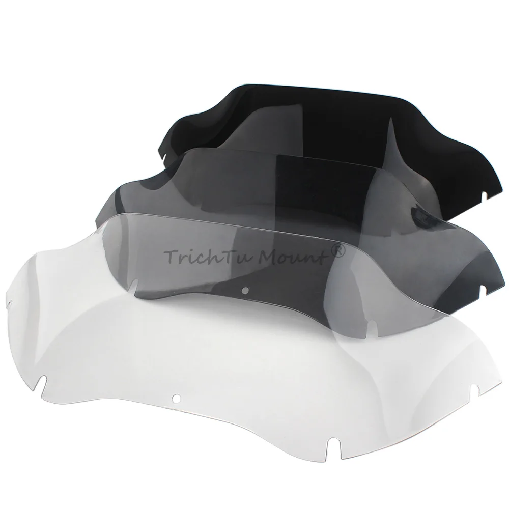 ملحقات الدراجات النارية 9.5 بوصة هدية الزجاج الأمامي منحرف الرياح دخان/واضح لدراجة Harley Road Glide FLTR FLTRX 1998-2013 #4