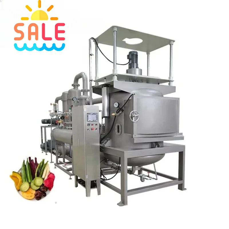 Factory Direct Vacuum Fryer Machine For Banana Potato Twisted Crisp Chips Low Temperature Processing