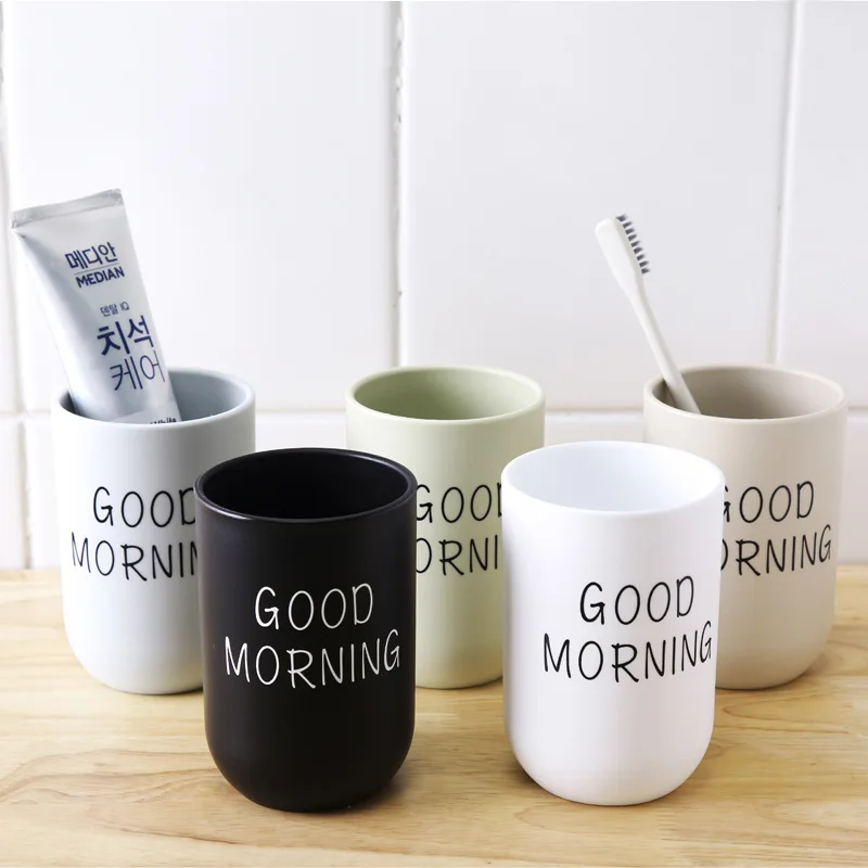 Portable Couple Toothbrush Washing Mouth Cups Plastic Home Hotel Tooth Brush Holder Bathroom Accessories Mouthwash Storage Cups