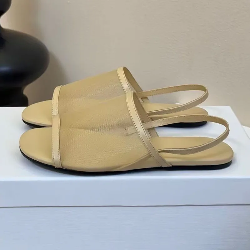 Mesh Breathable Flat Sole Sandals Women Peep Toe Back Strap Rome Sandalias Summer Versatile Casual Shoes Outdoor Vacation Shoes