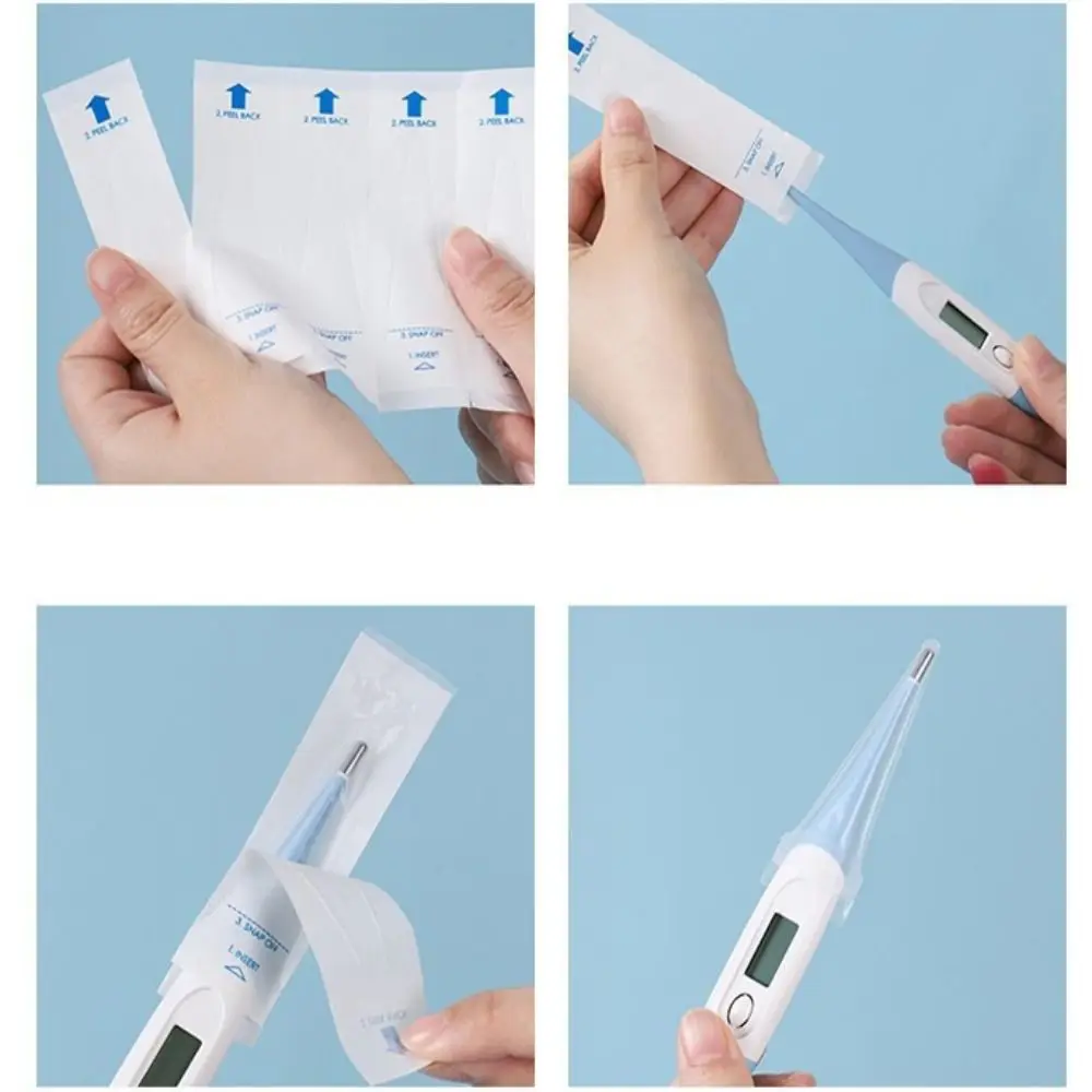 100PCS Disposable Digital Probe Covers Hygienic Thin Thermometer Probe Covers Safe Convenient Protective Cover For Health Center