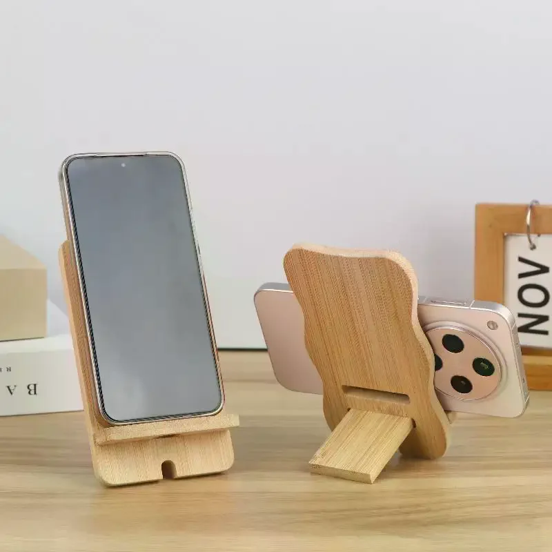 

Wooden Desktop Phone Holder Desktop Lazy Mobile Phone Stand Tablet Stand Universal Multi-Functional Wooden Stand