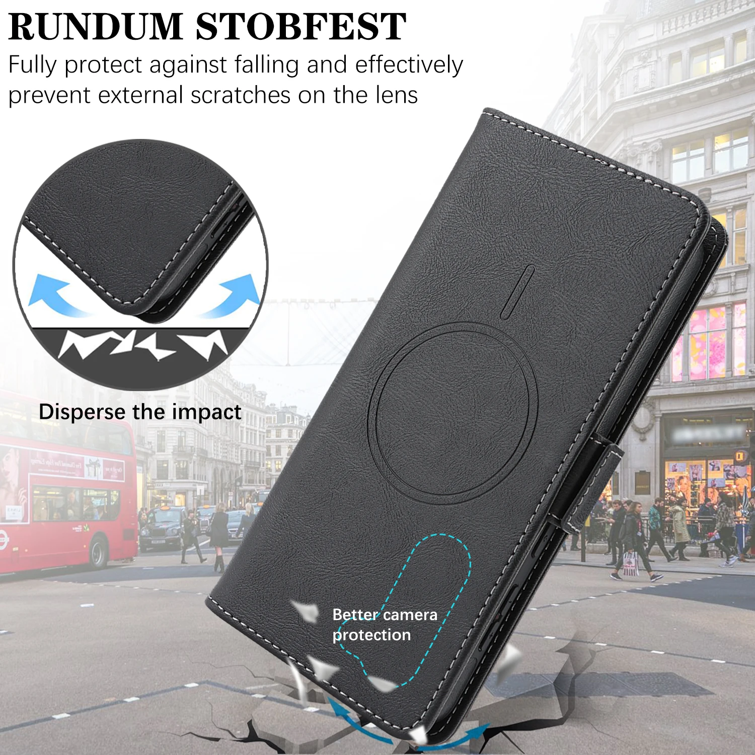 2-in-1 afneembare lederen portemonnee-hoes voor Samsung Galaxy S22 S23 S24 Plus S25 Ultra magnetische luxe zakelijke beschermhoes