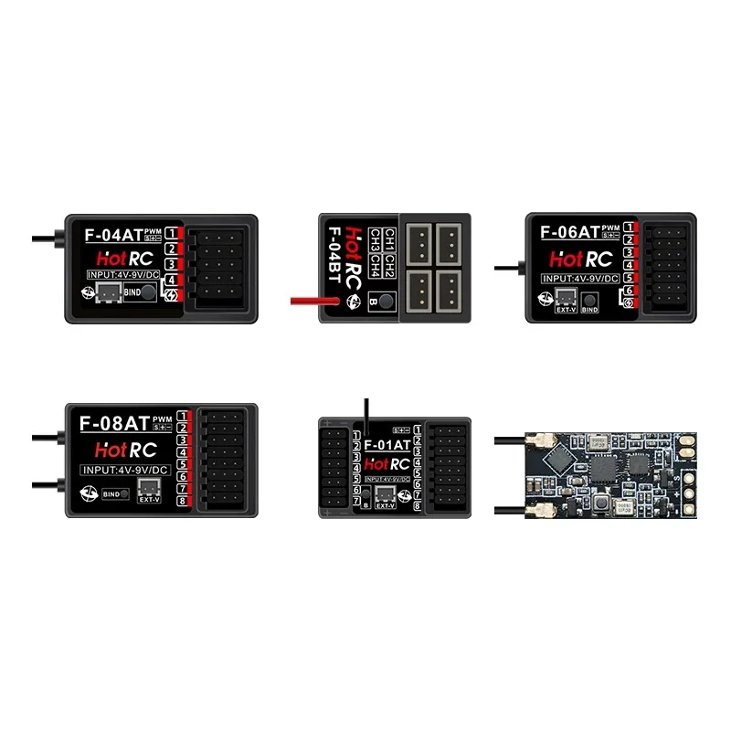 HOTRC full series receiver 2.4GHz 4/6/8/10 channel light controlled gyroscope voltage feedback receiver