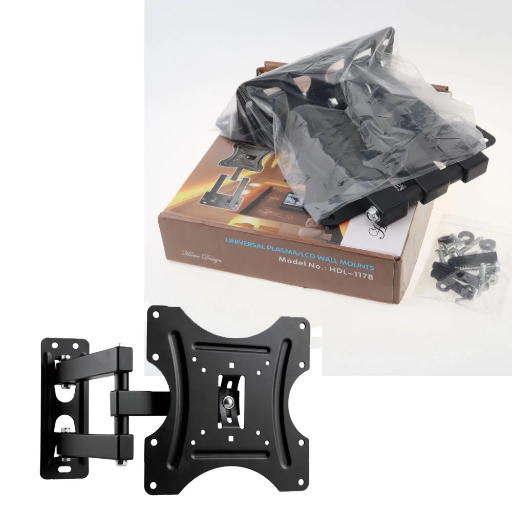 TV Wall Mount Bracket Flat Panel TV Frame Support 15 Degrees Tilt with Fader for 14 - 42 Inch  18KG LCD LED Monitor