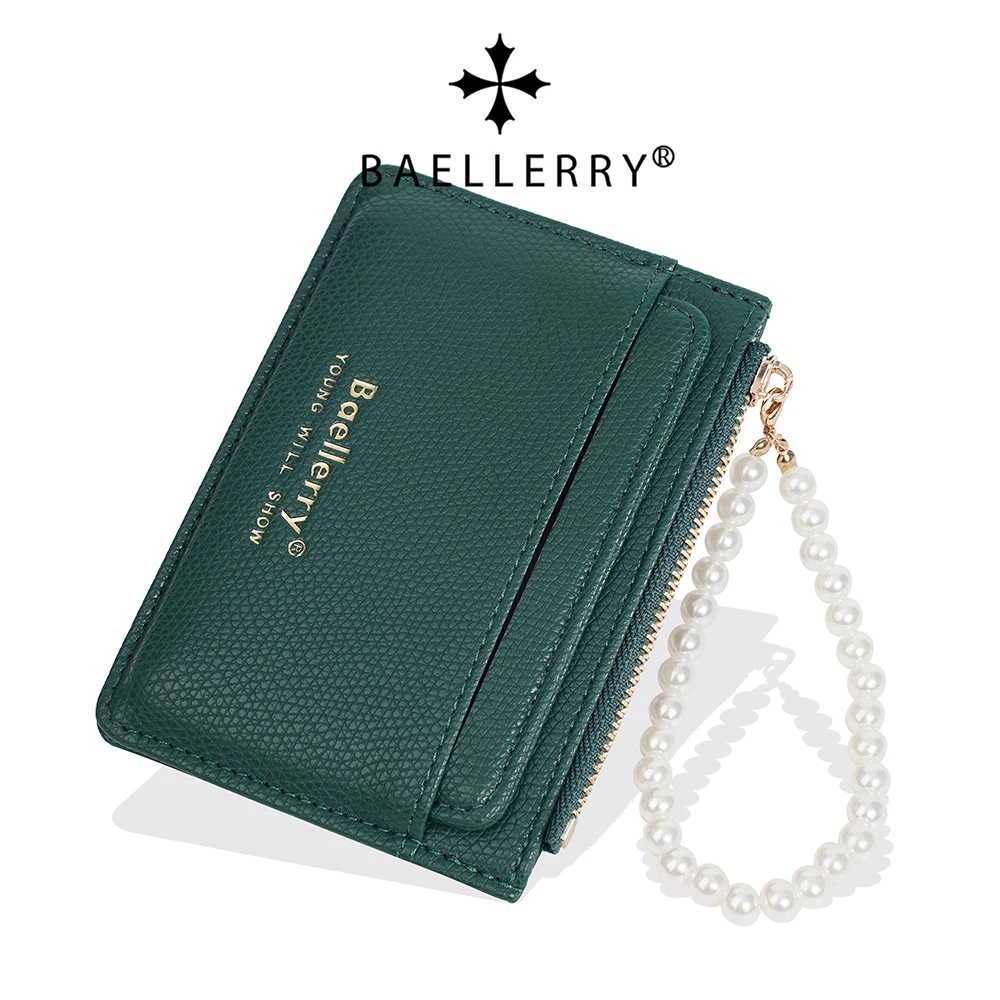 

New Women Wallets Simple Short Card Bags Zipper Female Coin Purses High-Quality PU Card Holder Women Money Clips