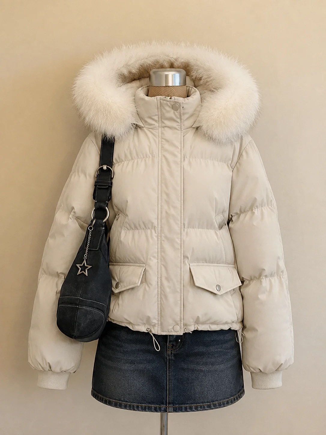 2026 Autumn Faux Fur Parkas Jackets Womens Y2K American Vintage Cotton‑padded Coats Korean Fashion Warm Casual Outwear Tops