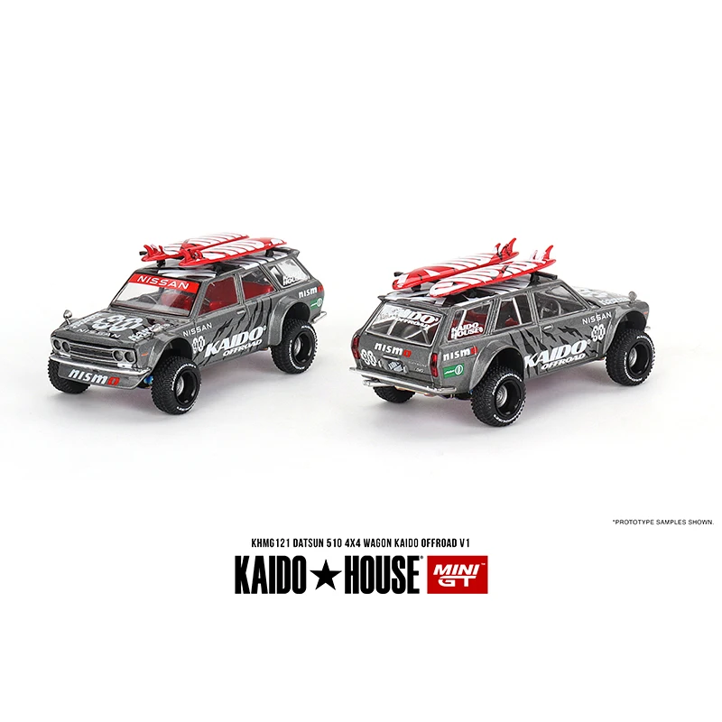 

TSM MODEL MINIGT KAIDO HOUSE KHMG121 1:64 Datsun KAIDO 510 Wagon With surfboard diecast alloy car model