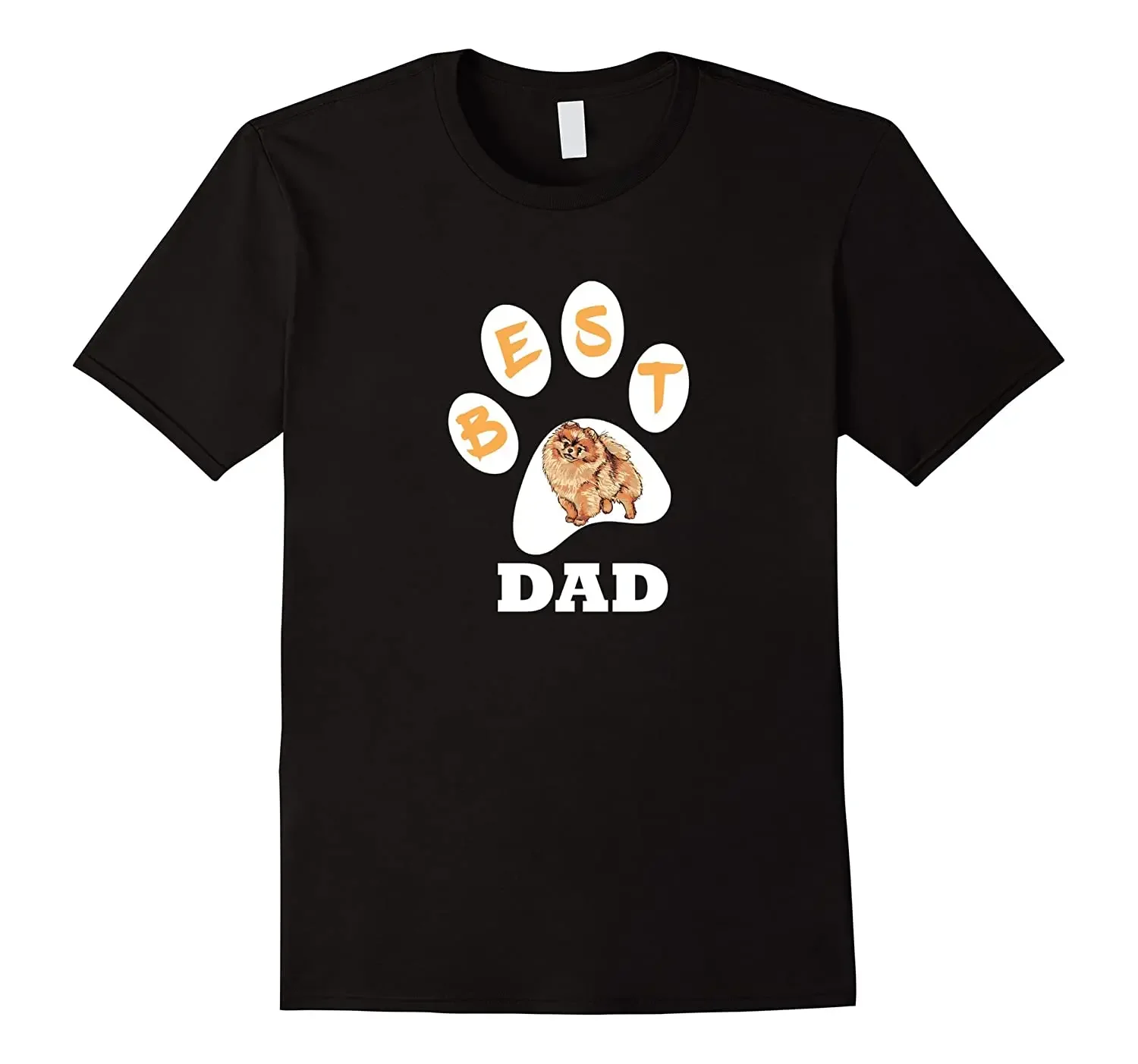 World’s Best Pomeranian Dad fashion Dog Lovers Gift T-Shirt 100% Cotton O-Neck Short Sleeve Casual Mens T-shirt Size S-3XL
