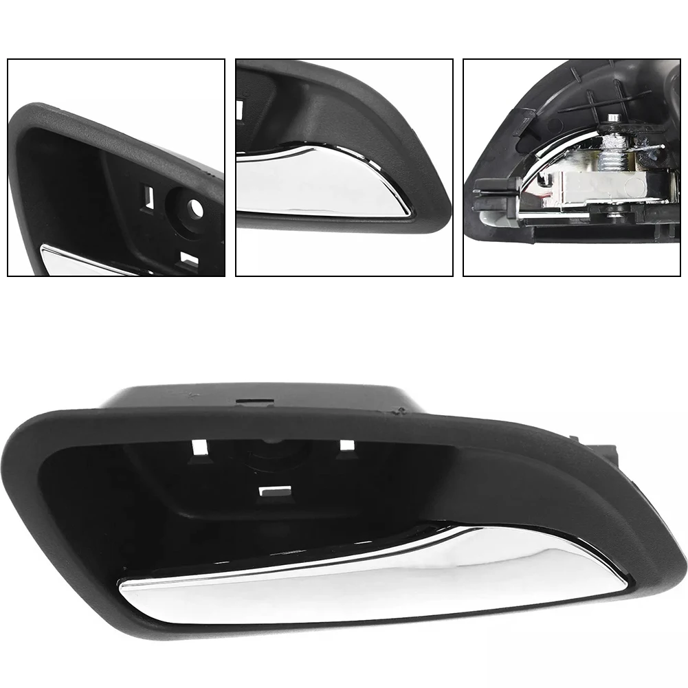 Front Or Rear Door Handle Right Inner Door Handle ABS Material Replacement Installation High Universality Colour Black