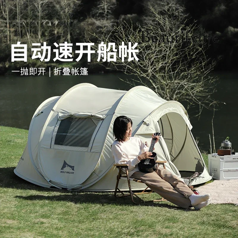 One second quick open fully automatic tent outdoor portable folding camping camping tent rainproof