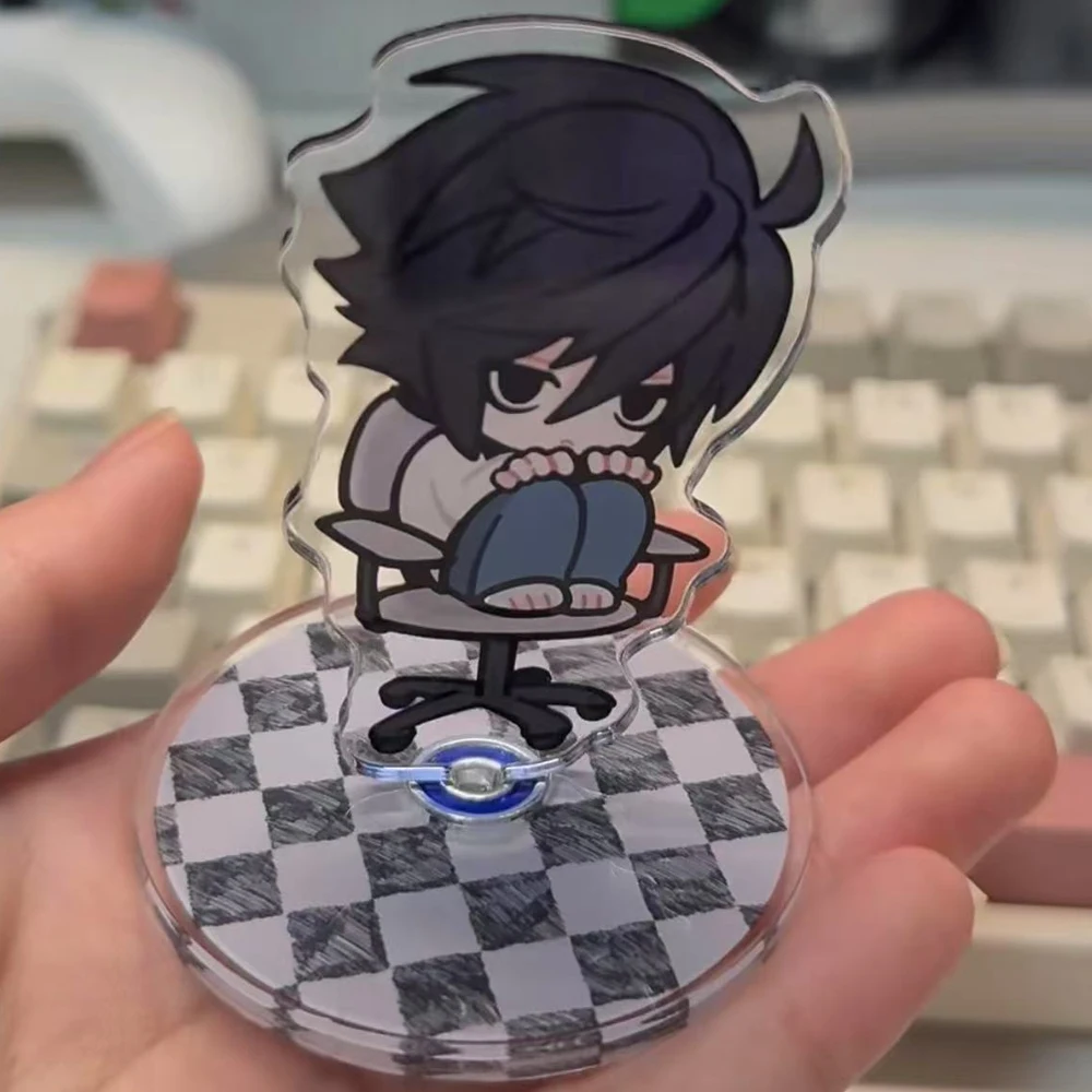 Anime Death Note L·Lawliet Cosplay Acrylic Stand Rotatable Figure Standing Plate Desktop Decoration Halloween Party Prop