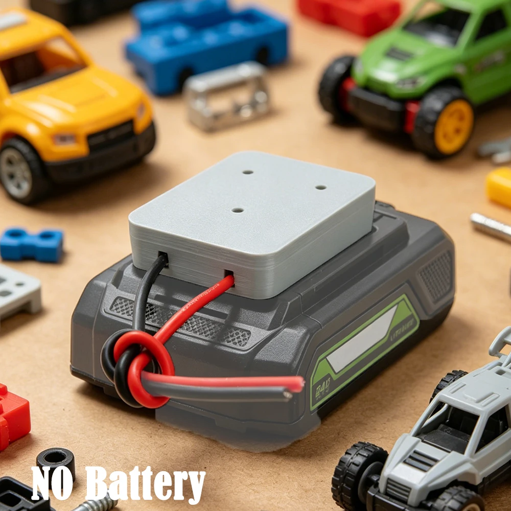 Power Wheels Adapter For Greenworks 24V Lithium Battery Dock Power Connector 14AWG for Rc Car, Robotics (Battery Not Included)